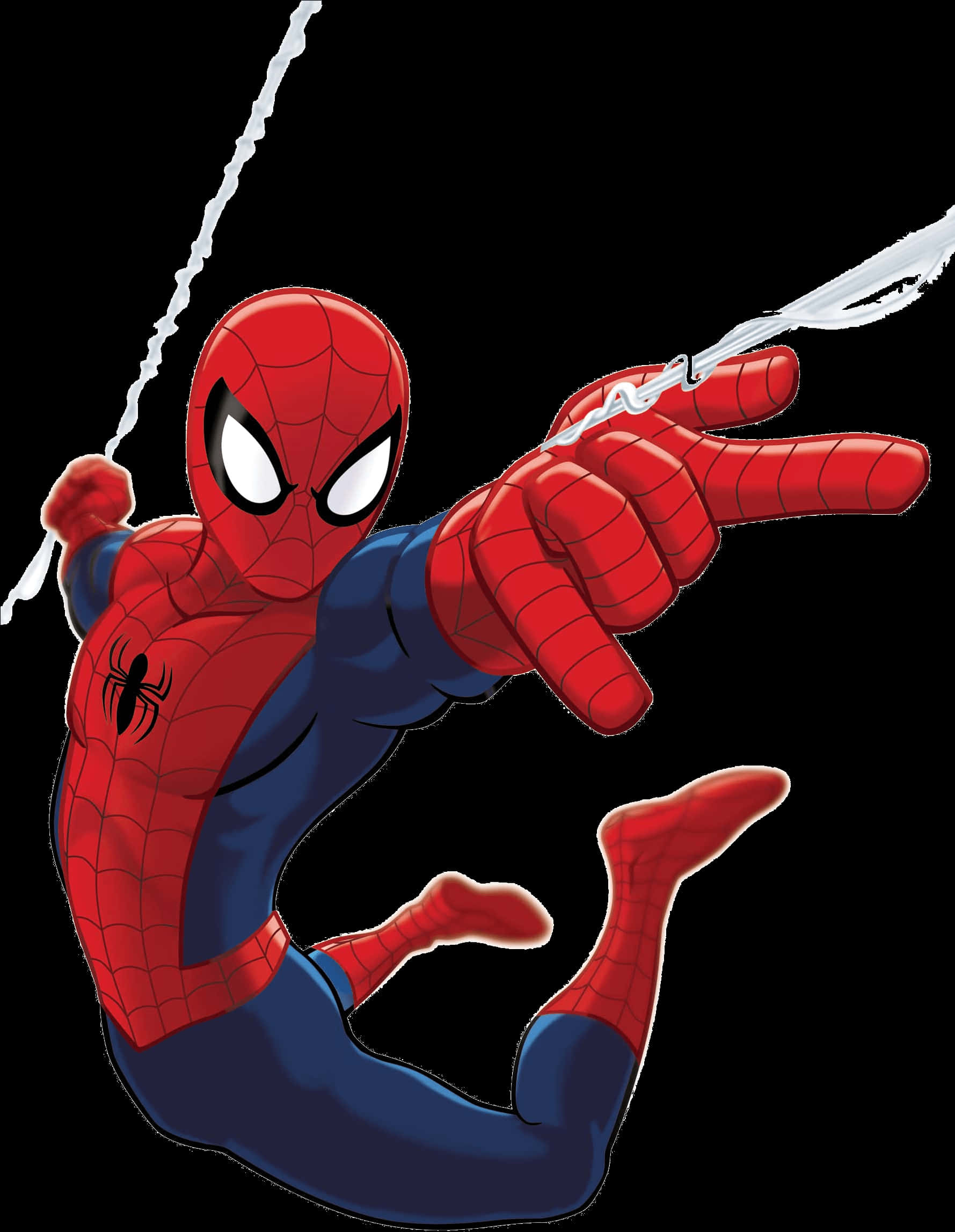 Swinging Spiderman Clipart