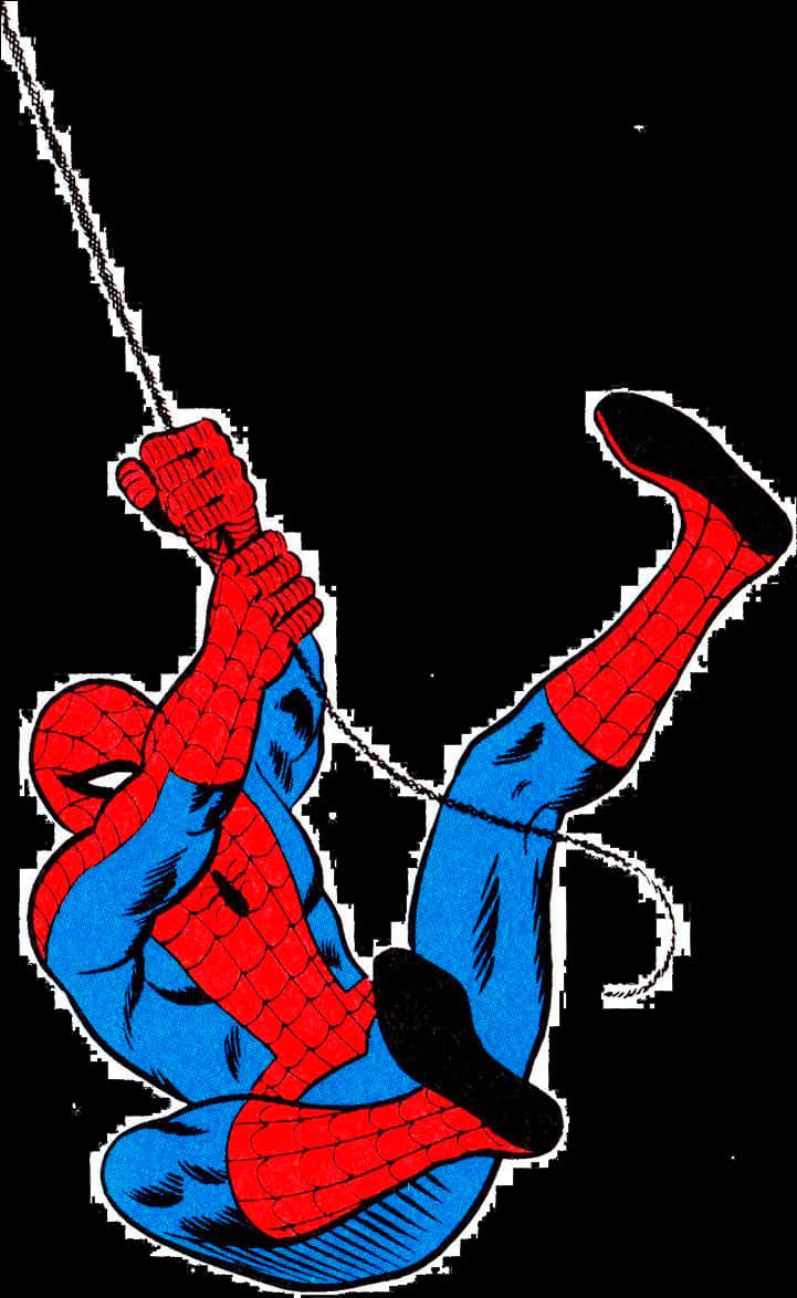 Swinging_ Spiderman_ Clipart