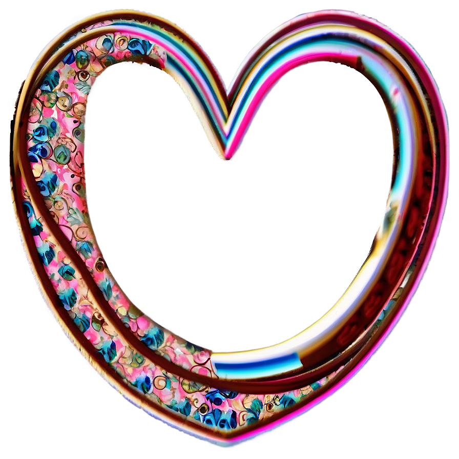 Swirl Heart Frame Png 05252024