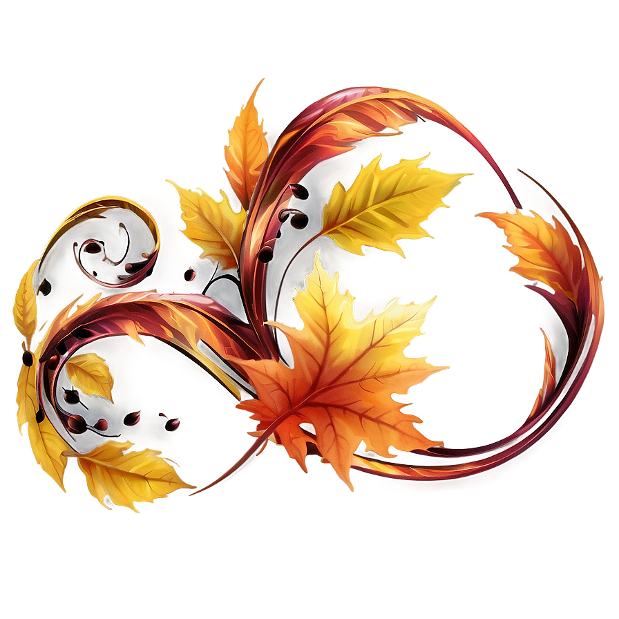 Swirling Leaves Autumn Png 06132024