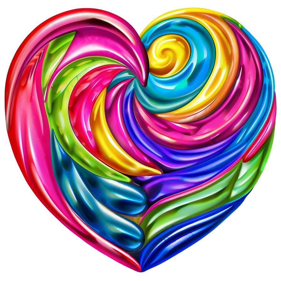 Swirly Heart Design Png Sqf33