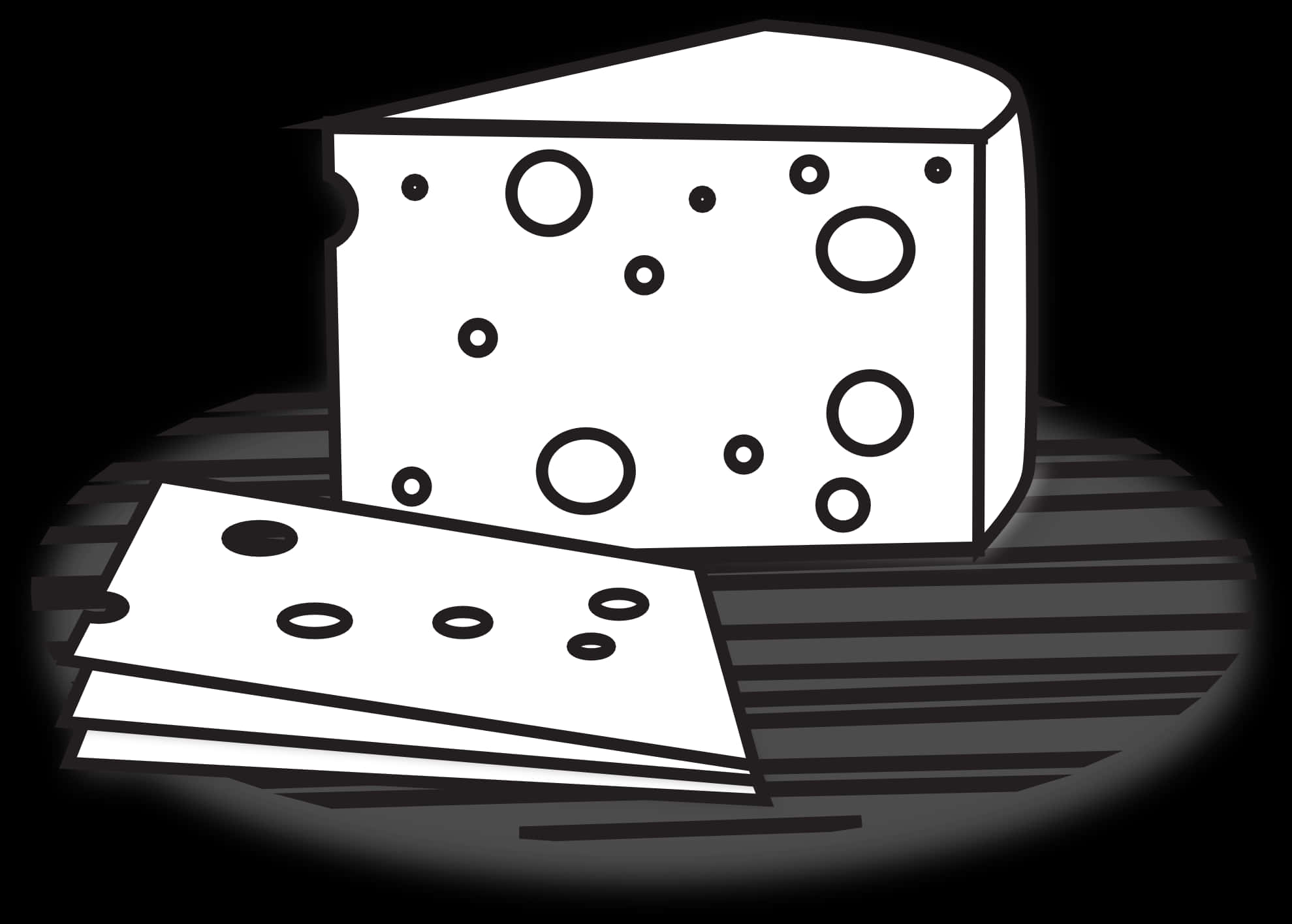 Swiss Cheese Blockand Slices