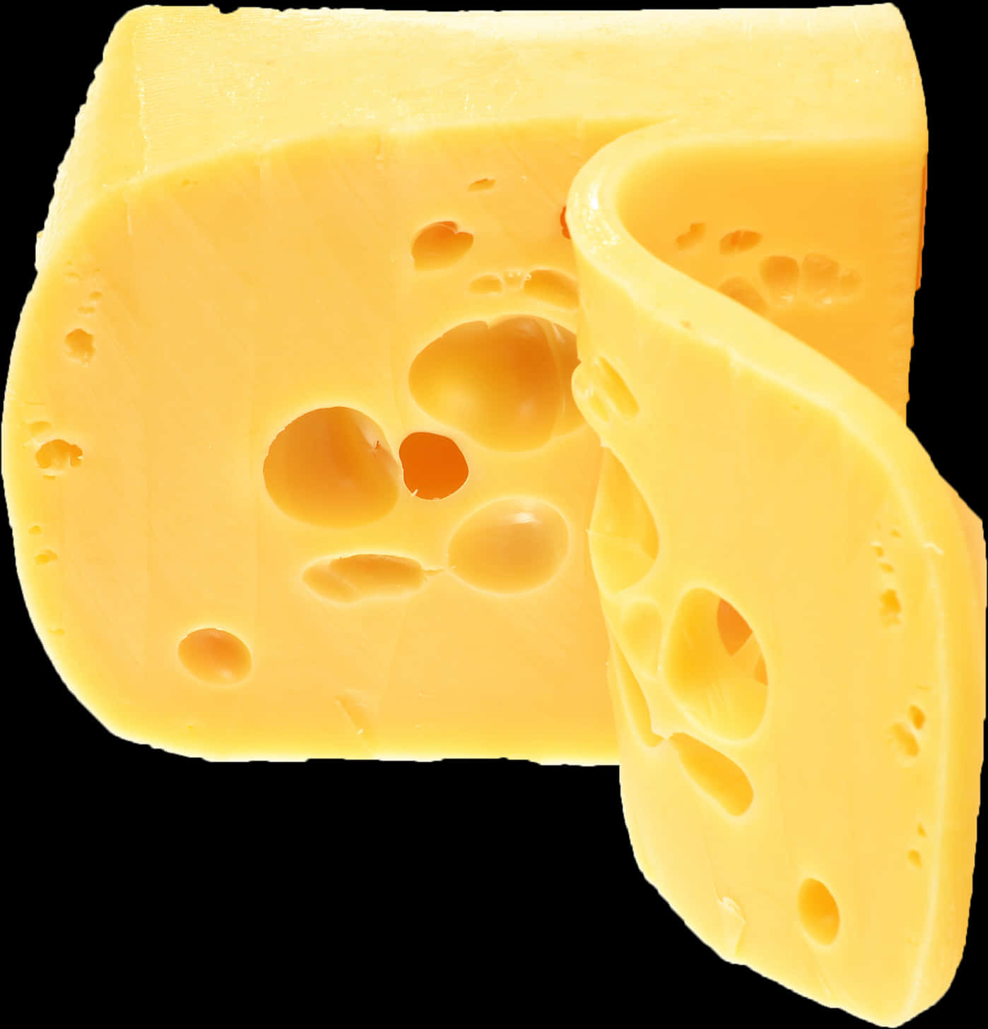 Swiss Cheese Wedge Isolated