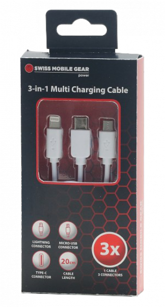 Swiss Mobile Gear3in1 Multi Charging Cable