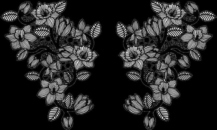 Symmetrical Floral Lace Pattern