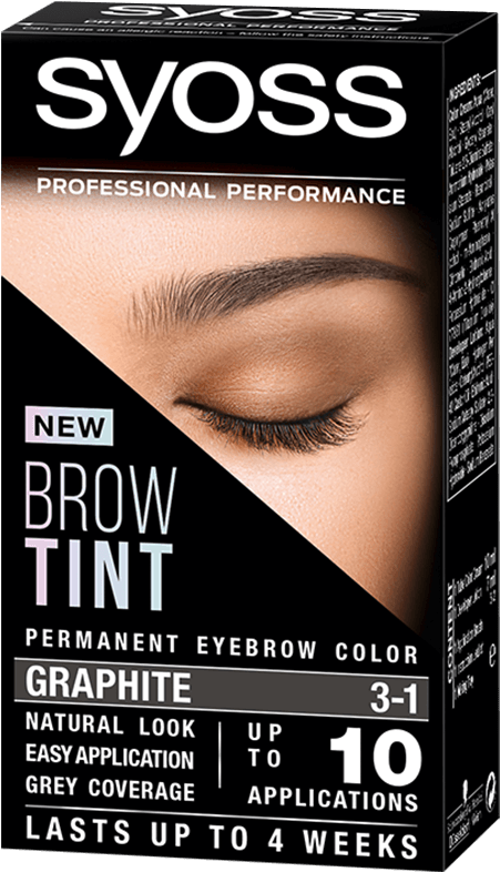 Syoss Brow Tint Graphite Eyebrow Color Product Packaging