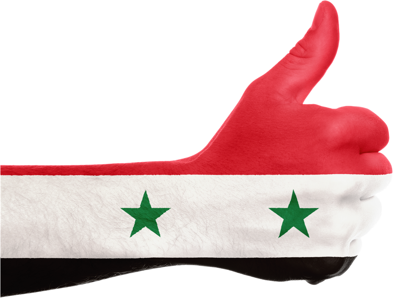 Syria Flag Thumbs Up Gesture