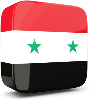 Syrian Flag Button3 D Render
