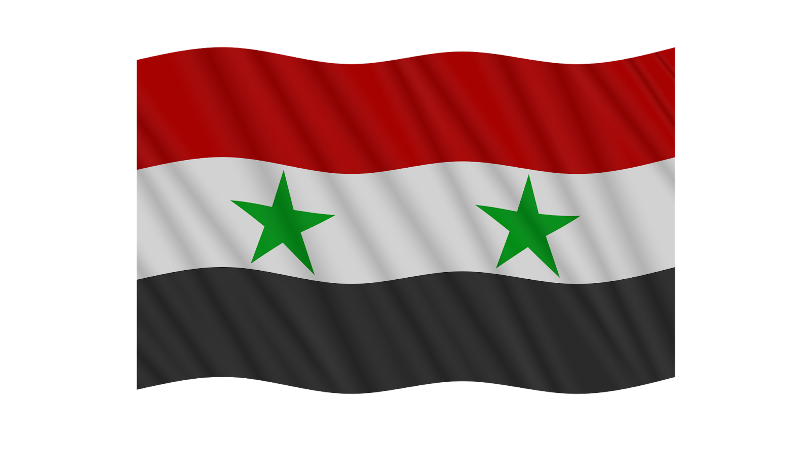 Syrian National Flag Waving