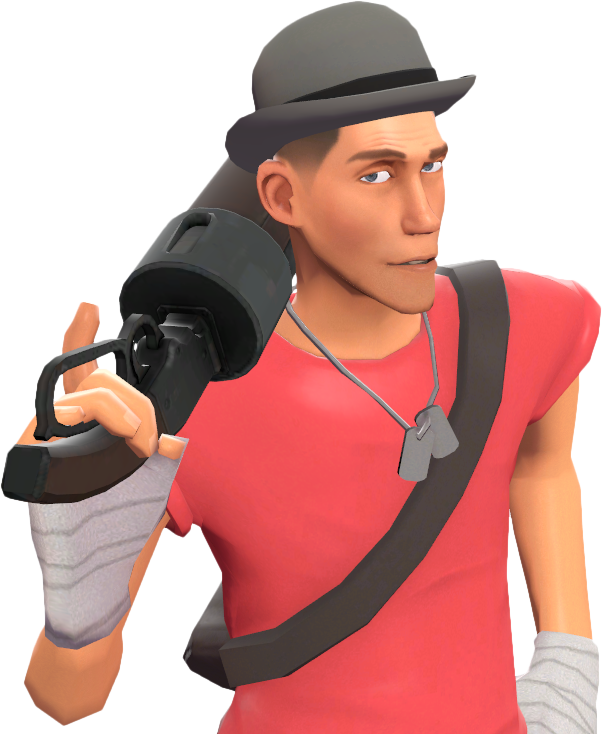 T F2 Scout Character Pose