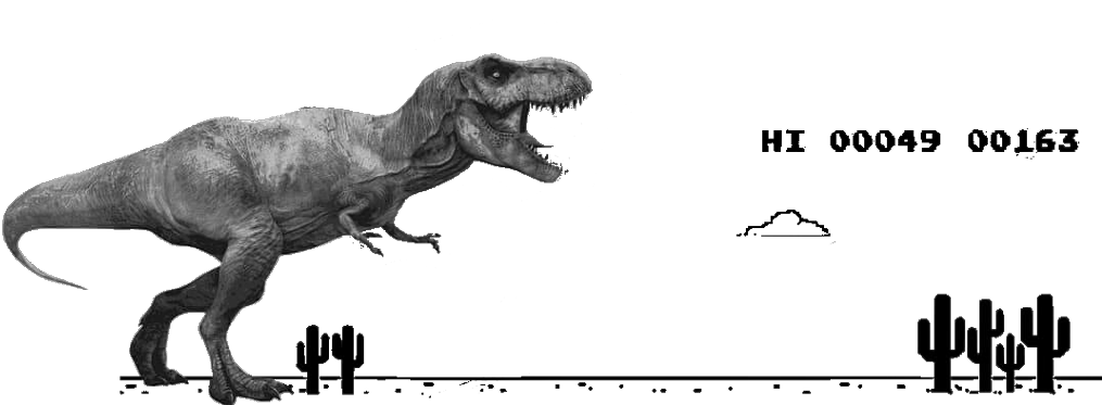 T Rex Desert Error Illustration