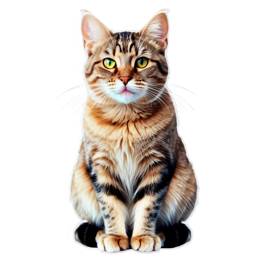 Tabby Cat Clipart Vector Png Cpv46