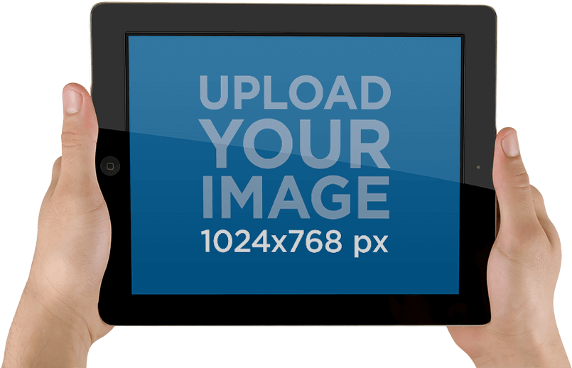 Tablet Image Placeholder Upload Prompt
