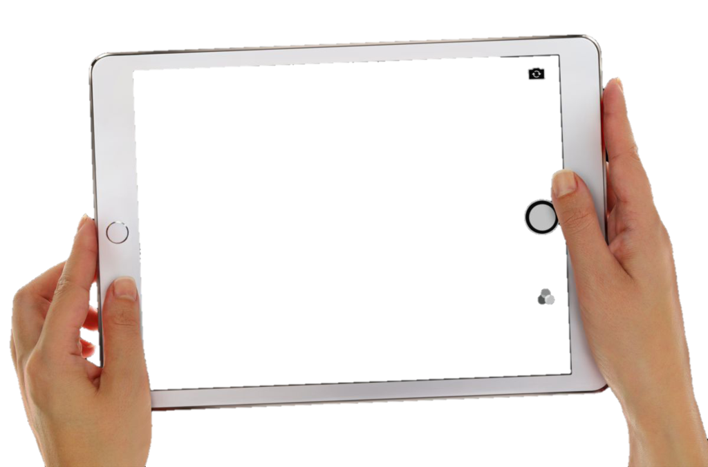 Tablet Mockup Held With Both Hands