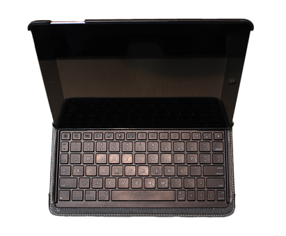 Tabletwith Keyboard Caseon Black Background