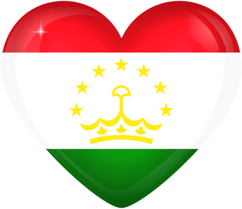 Tajikistan Flag Heart