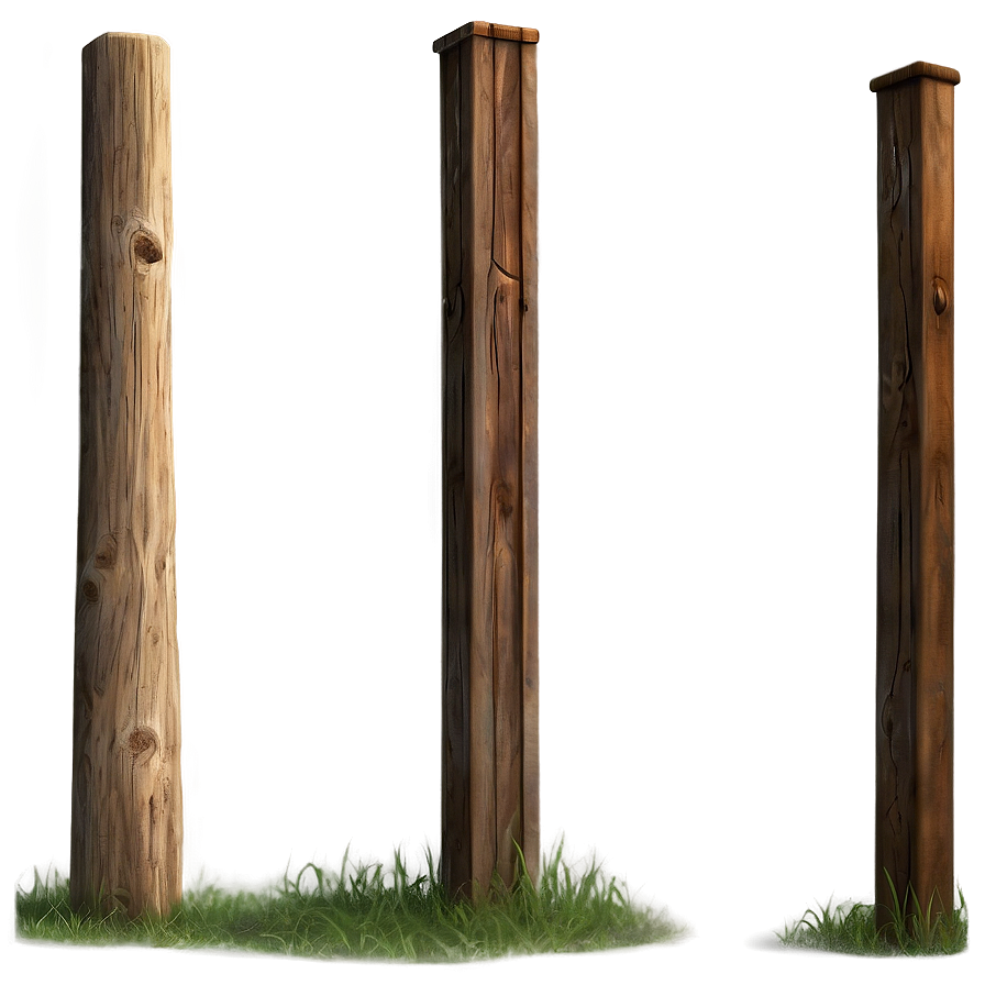 Tall Wooden Post Png 06272024