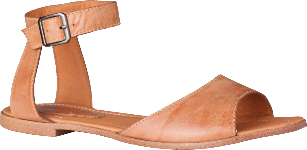 Tan Leather Ankle Strap Sandal