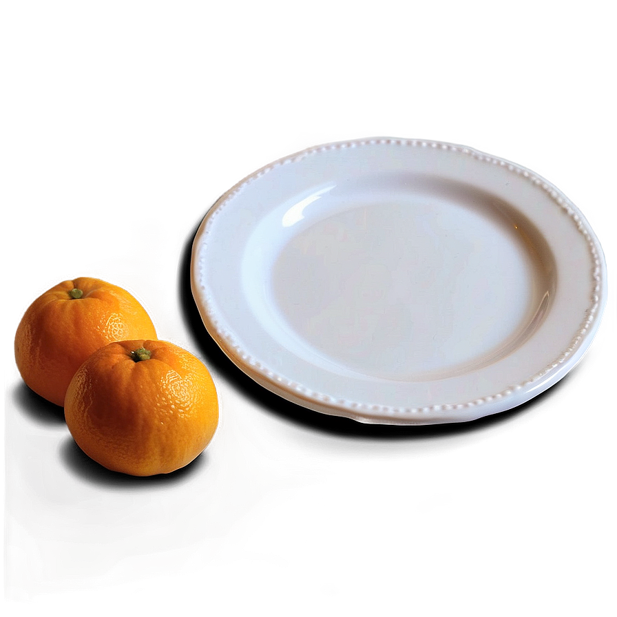 Tangerine On Plate Png Mft