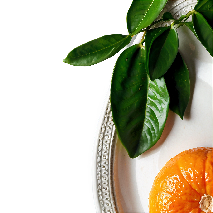 Tangerine On Plate Png Tcp