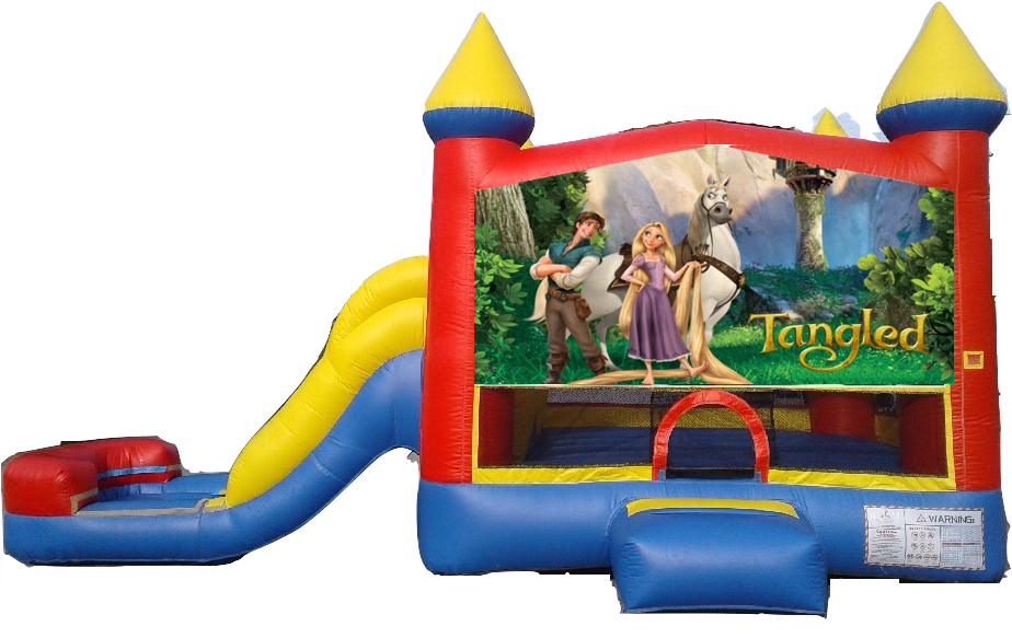 Tangled Inflatable Bounce Housewith Slide