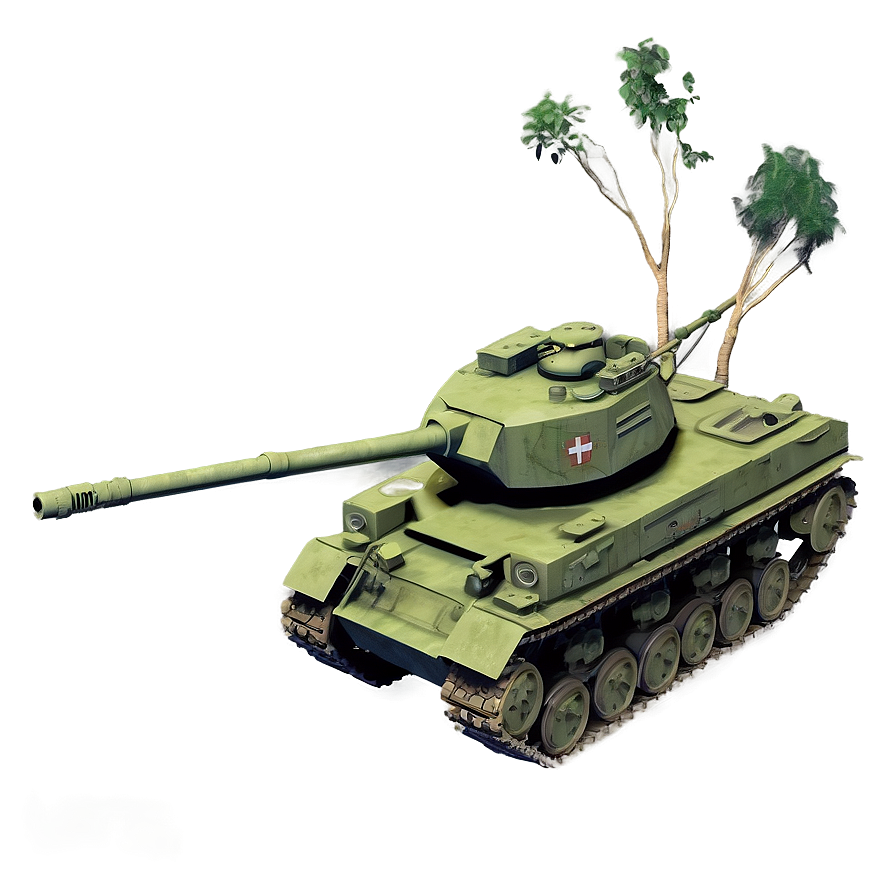 Tank In Forest Ambush Png Pss94