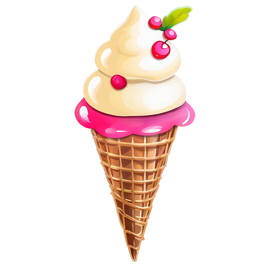 Tasty Ice Cream Cone Sticker Png Sku95