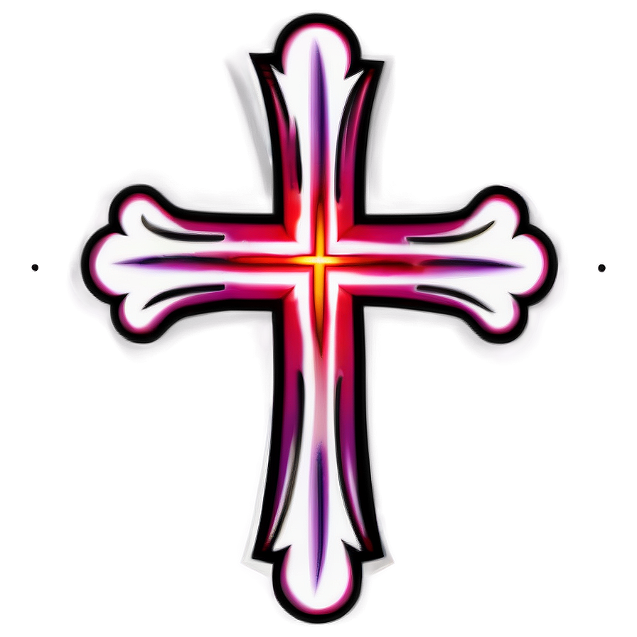 Tattoo Style Cross Outline Png 42