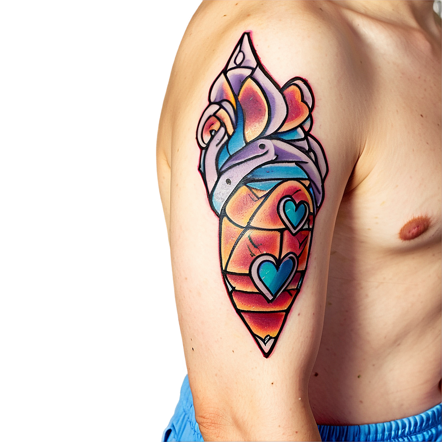 Tattoo Style Heart Outline Png Qmx