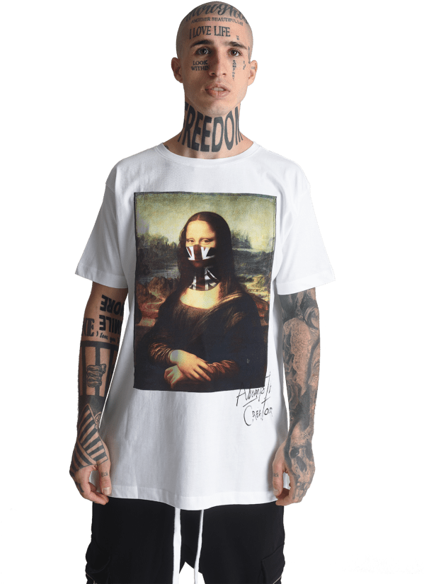 Tattooed Man Mona Lisa Shirt