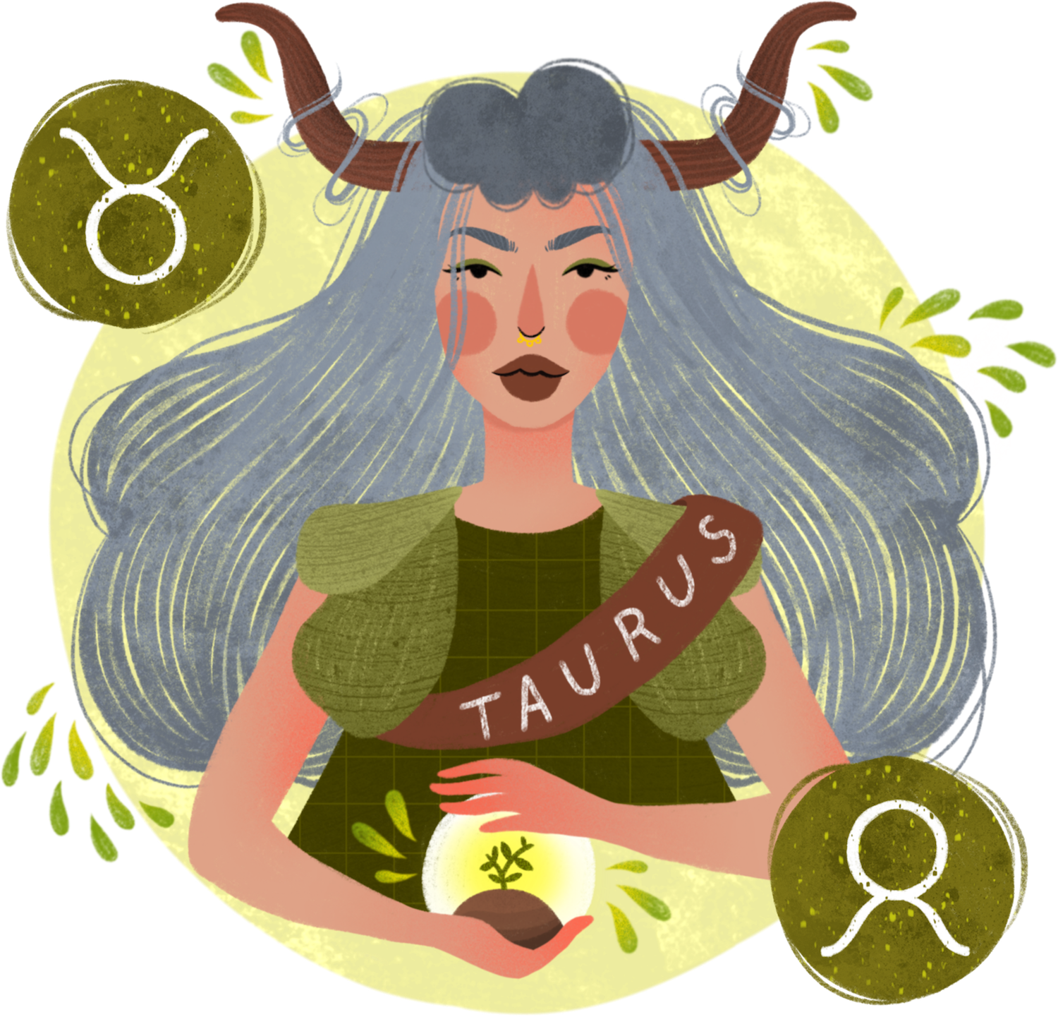 Taurus Zodiac Sign Illustration