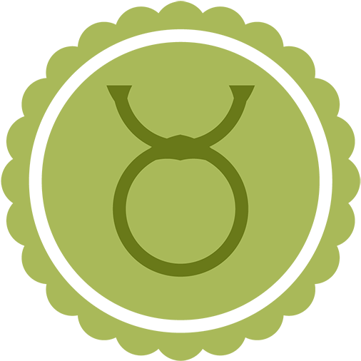 Taurus Zodiac Symbol Green