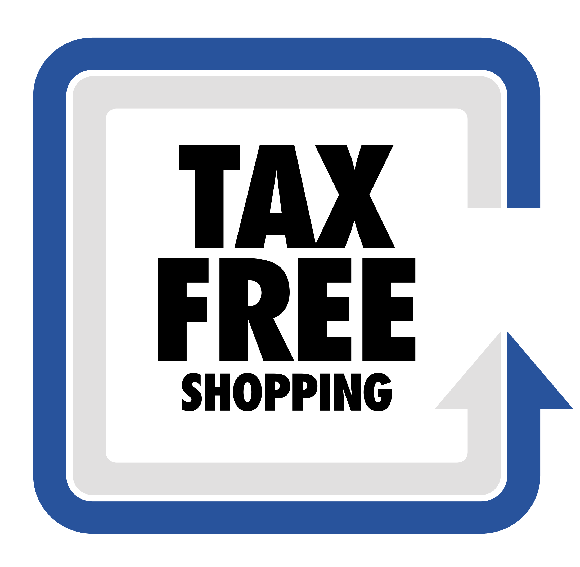 Tax Free Shopping Sign