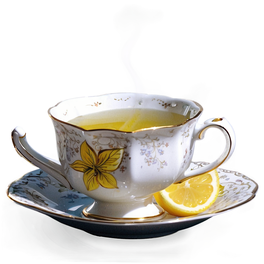 Tea Cup With Lemon Png 58