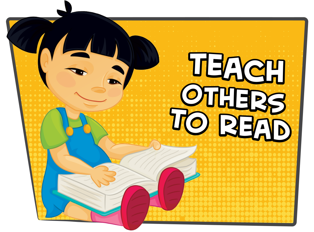 Teach Others To Read Cartoon Child