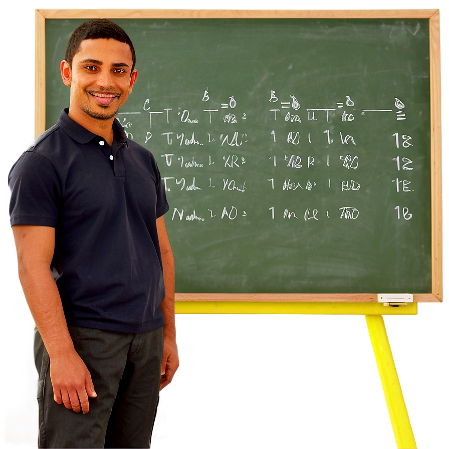 Teacher At Blackboard Png 72