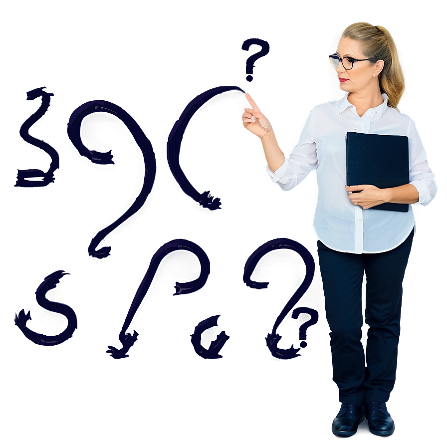 Teacher With Question Mark Png Hde15