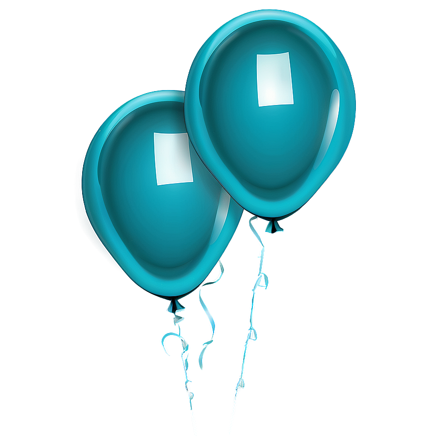 Teal Blue Balloons Png Hqs8