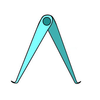 Teal Drawing Compass Icon