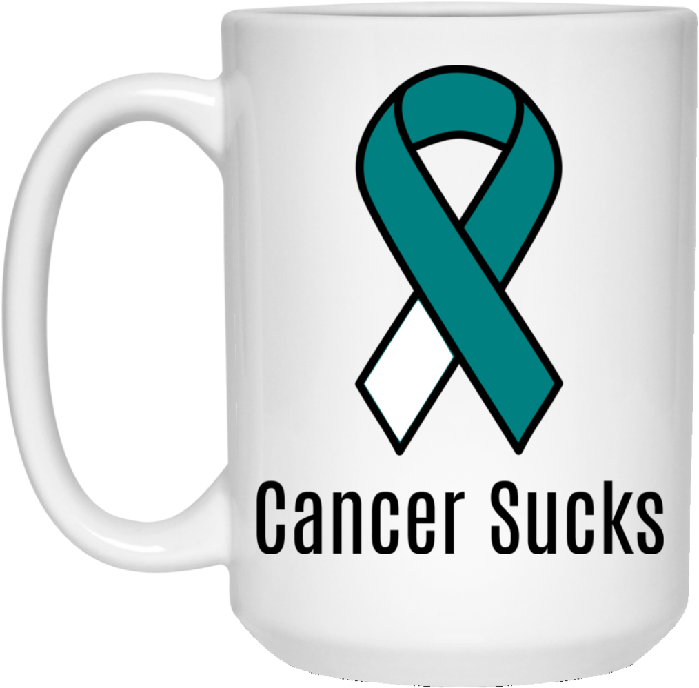 Teal Ribbon Cancer Awareness Mug