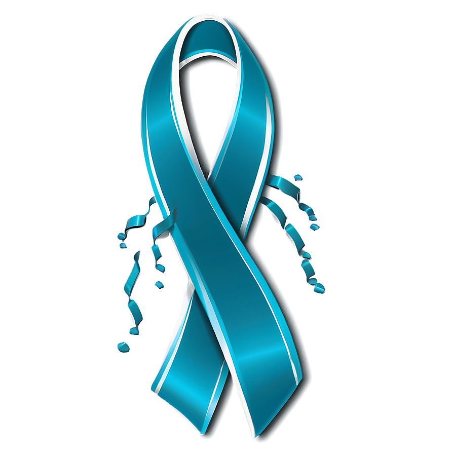 Teal Ribbon For Agoraphobia Awareness Png 06282024