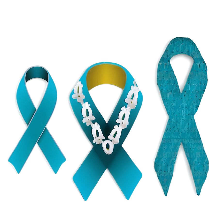 Teal Ribbon For Tourette Syndrome Awareness Png 69