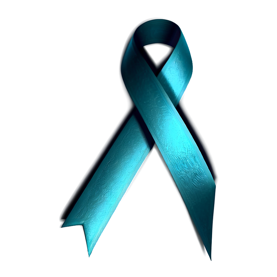 Teal Ribbon With Shadow Png Xdk