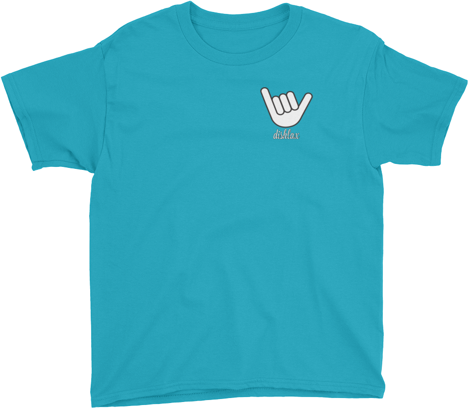 Teal Tshirt Hand Sign Graphic