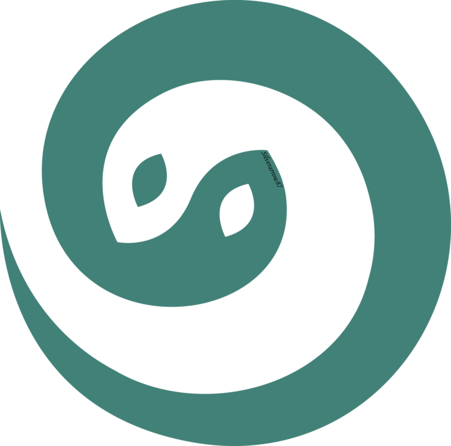 Teal Yin Yang Symbol