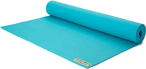 Teal Yoga Mat Unrolled