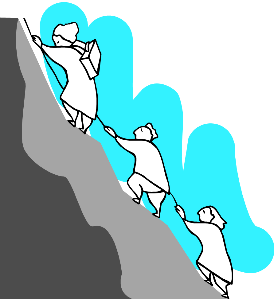 Teamwork Mountain Climb Illustration.png