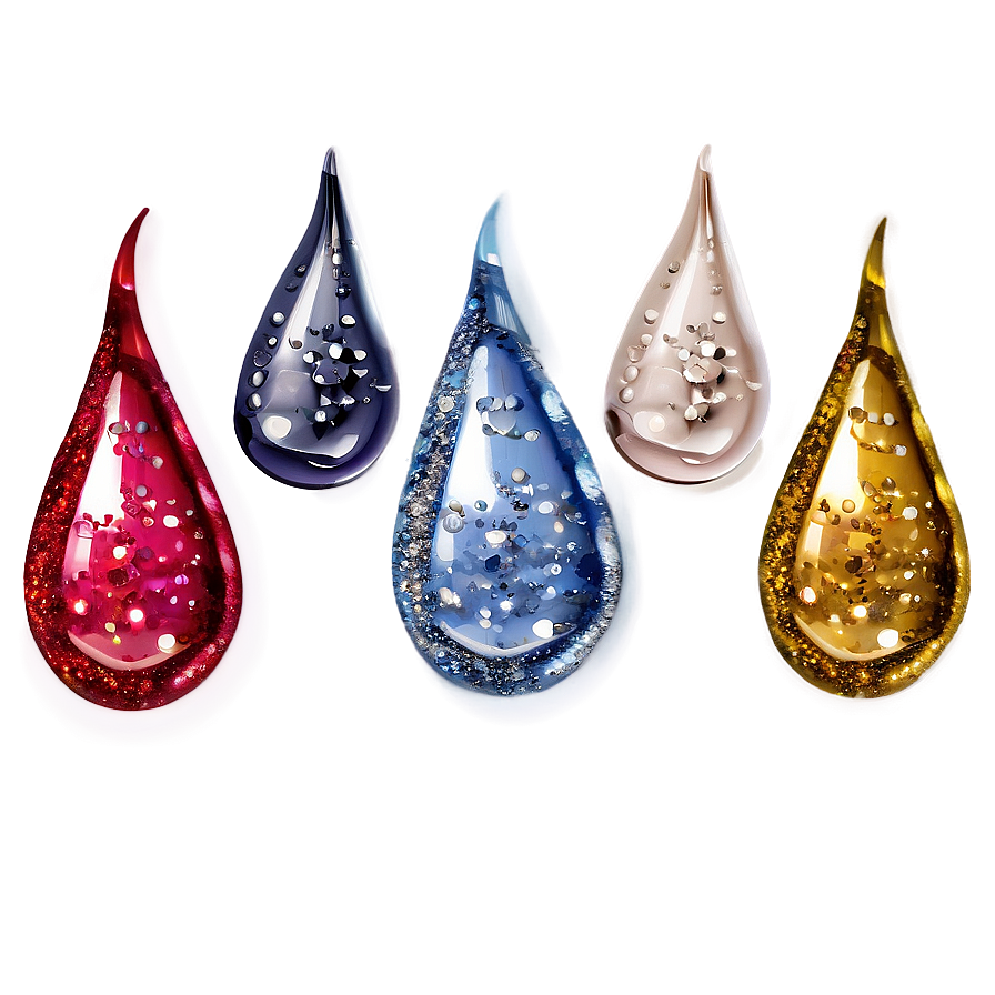 Teardrop With Glitter Png 69