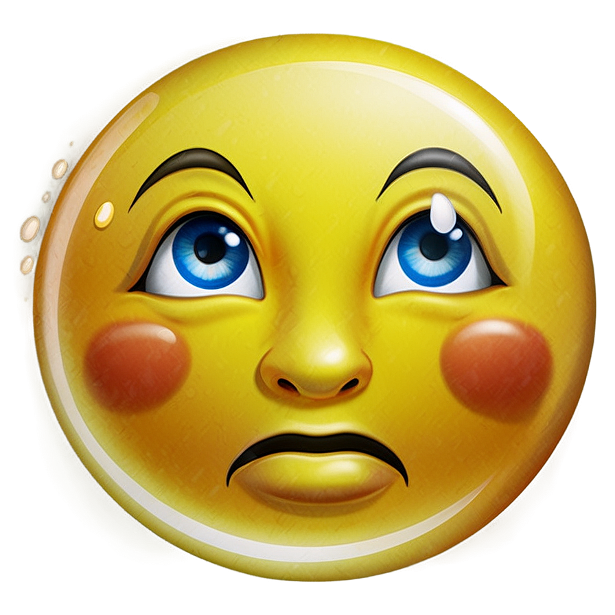 Tearful Emoji Graphic Png 40