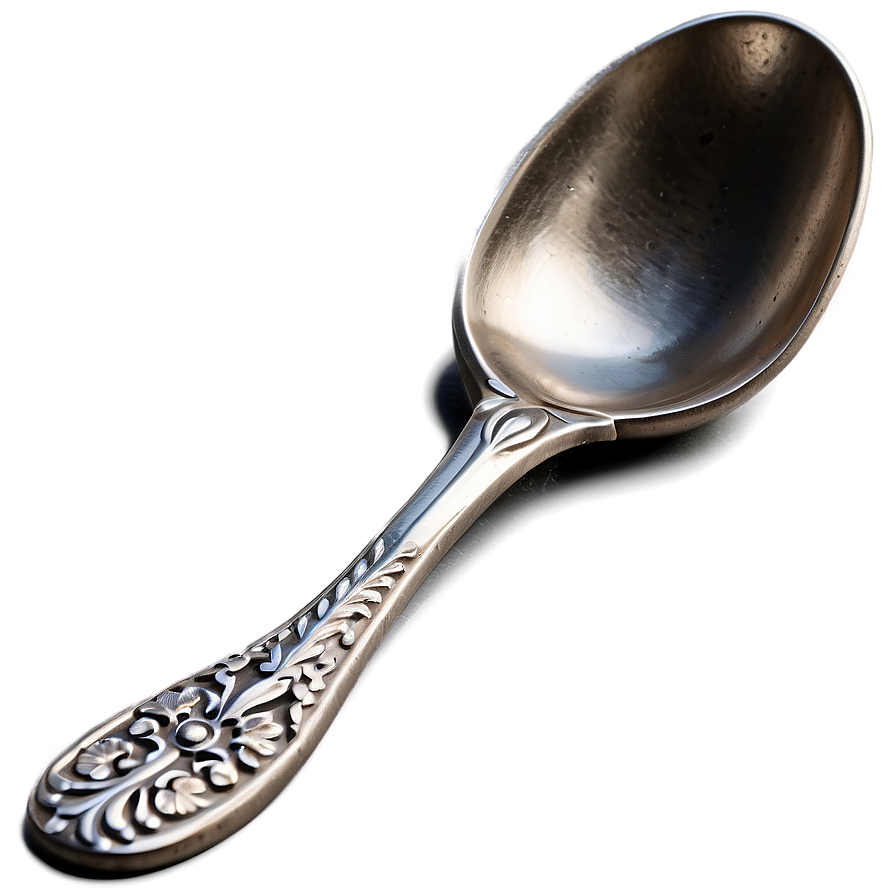 Teaspoon With Floral Embossment Png Odx